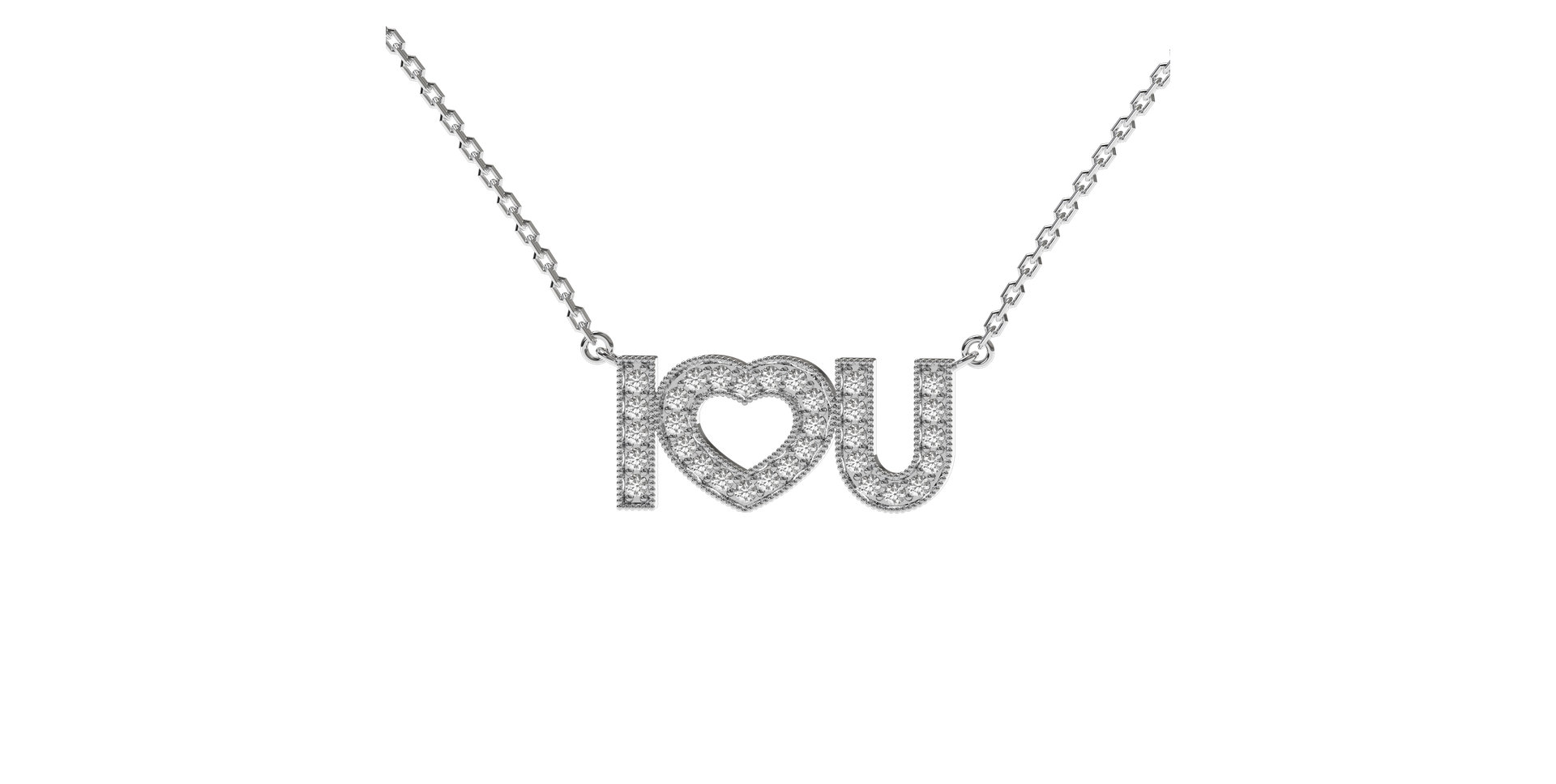 Diamond necklace I love you