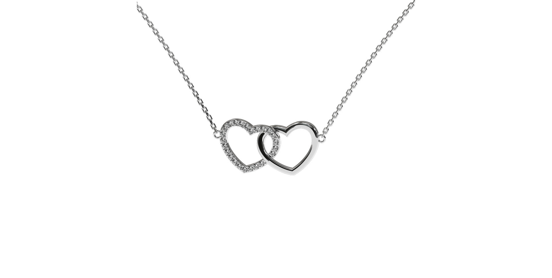 Diamond necklace Sparkling Heart