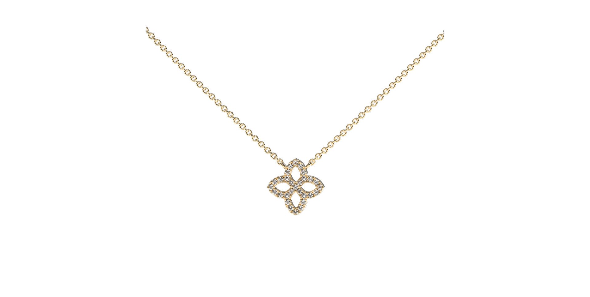 Diamond necklace Glamorous Petals