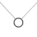 Necklace with black and white diamonds Little Circle5