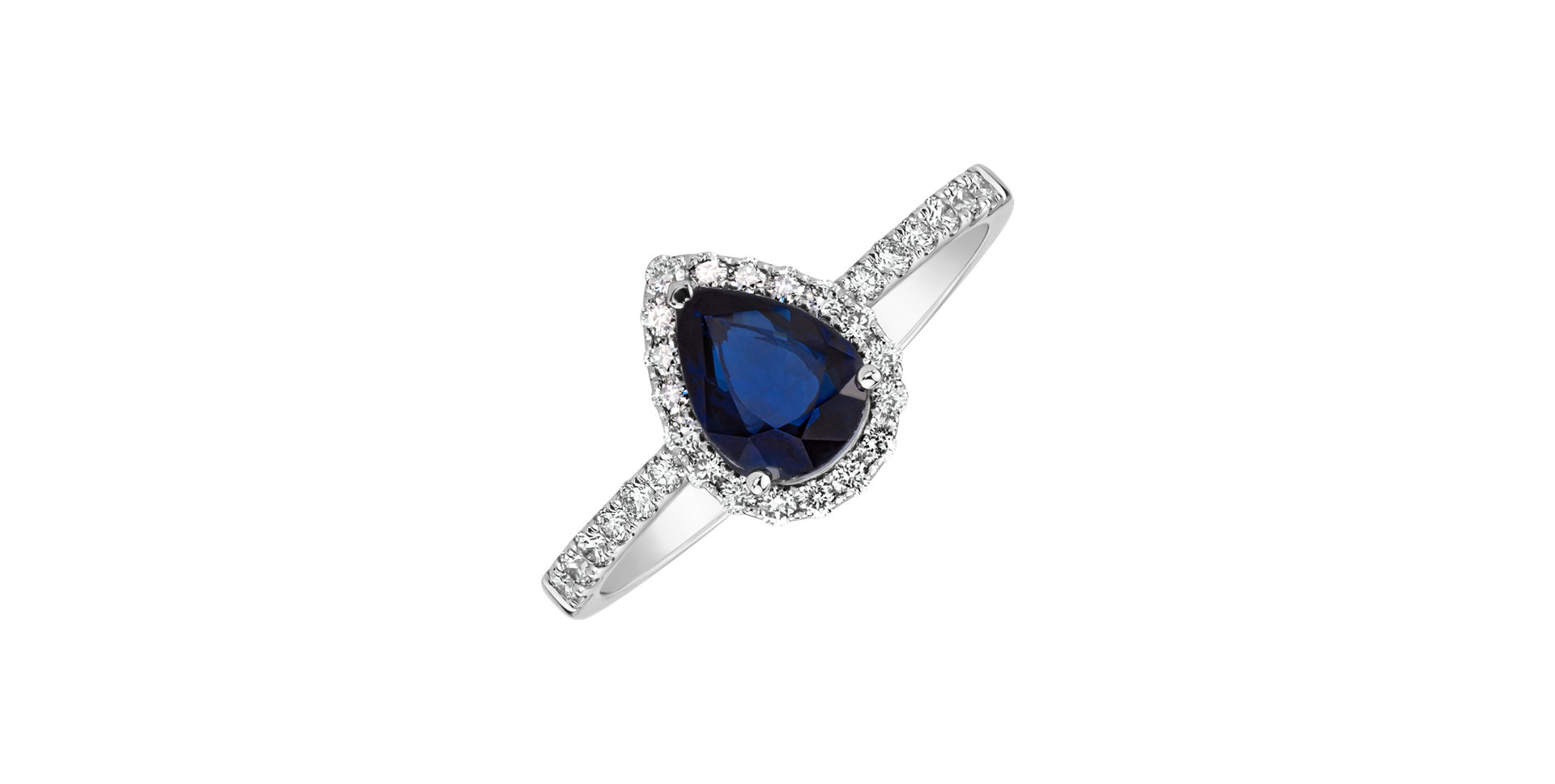 Diamond ring with Sapphire Charming Glory