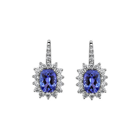Diamond earrings with Tanzanite Seraph Spark