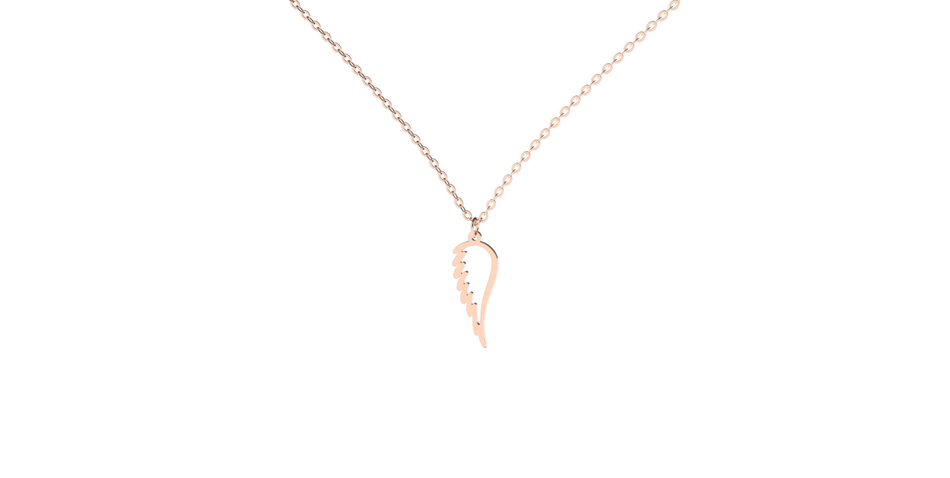 Diamond necklace Angel Wing