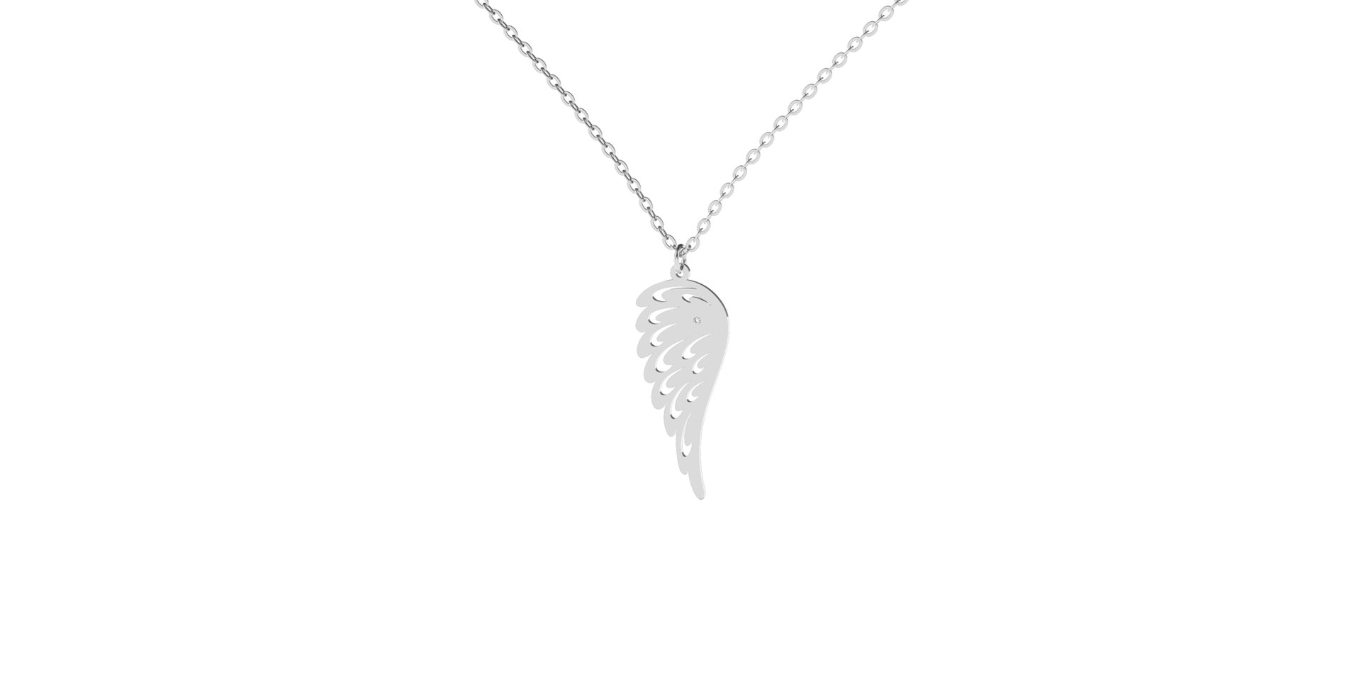 Diamond necklace Guardian Wing