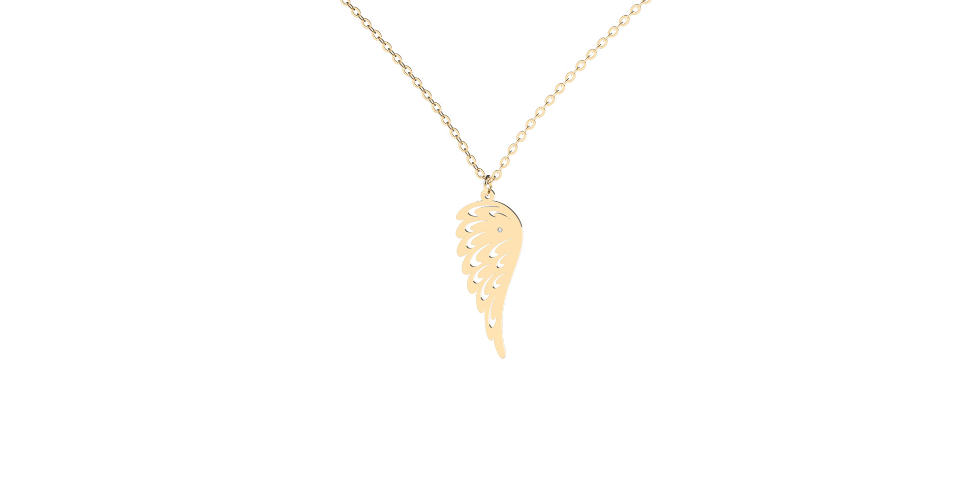Diamond necklace Guardian Wing