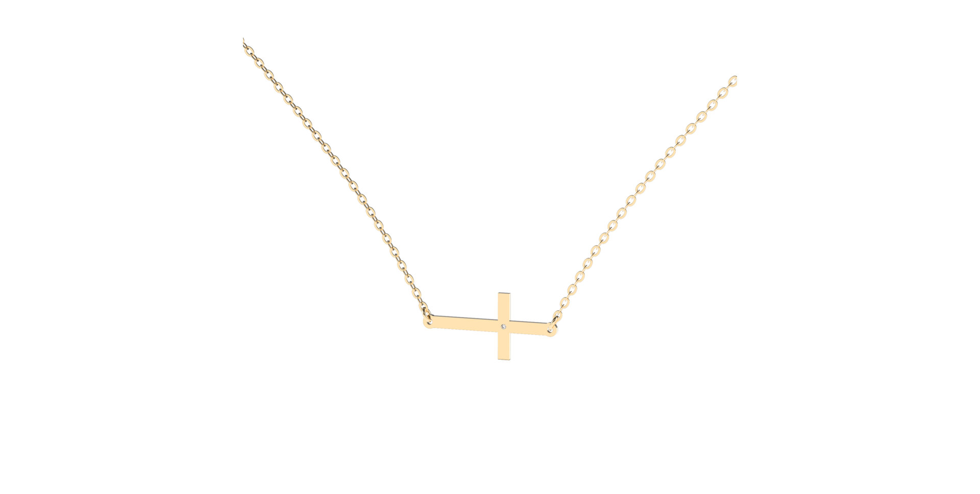 Diamond necklace Little Cross