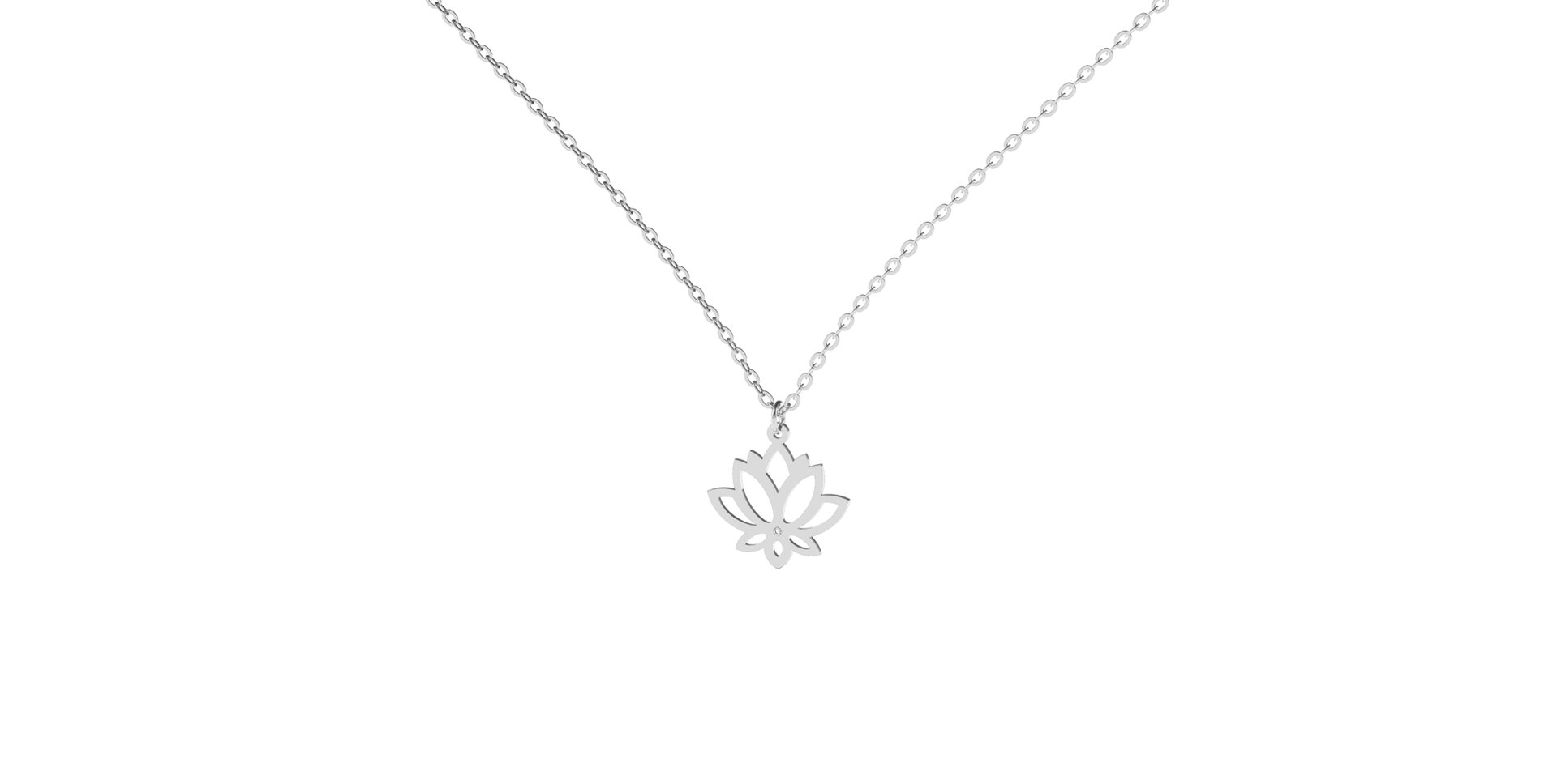 Diamond necklace Lotus Flower