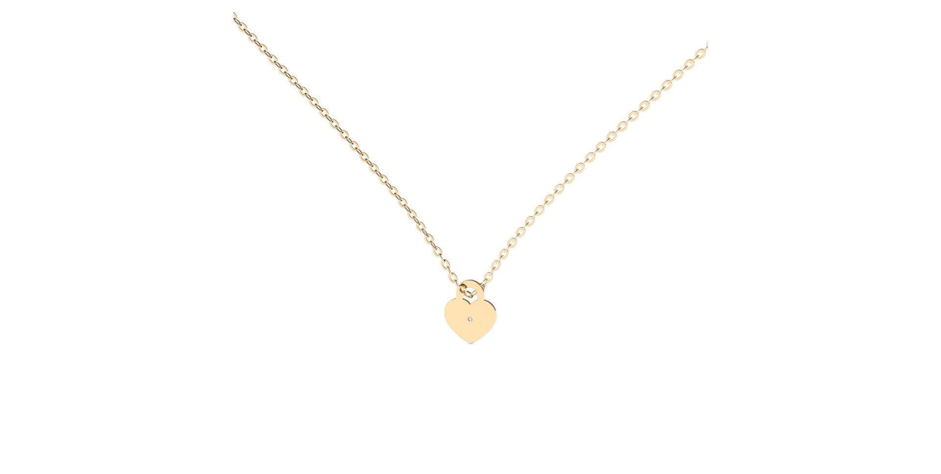 Diamond necklace Little Love Lock