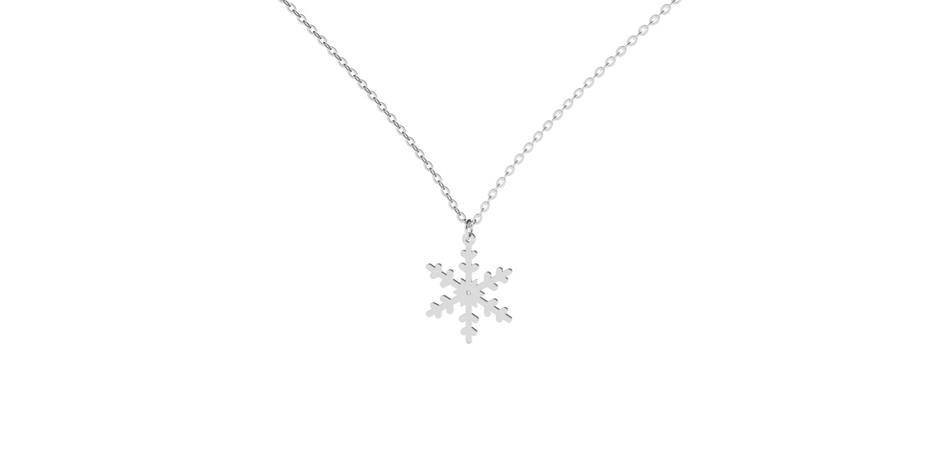 Diamond necklace Snowflake