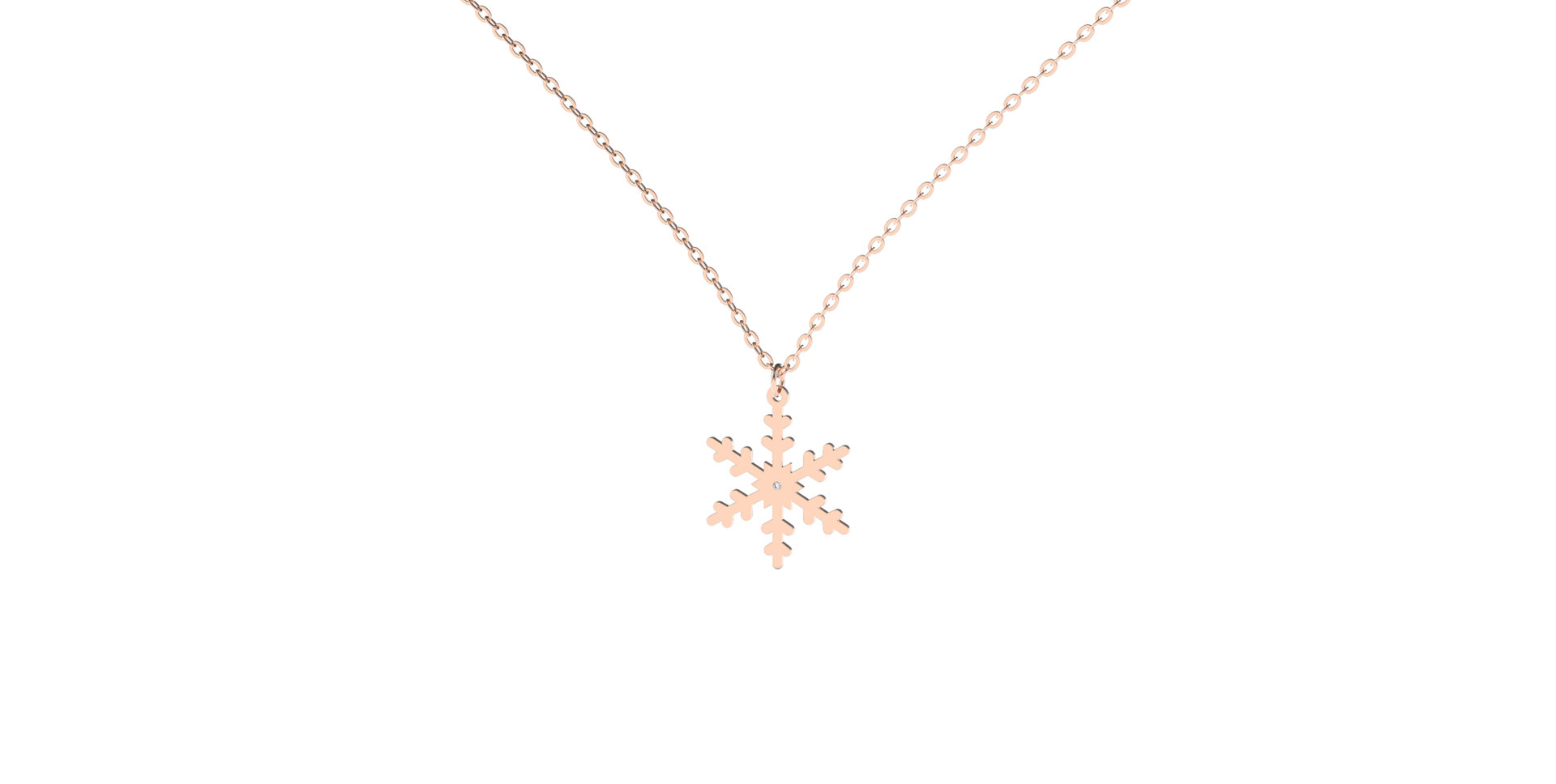 Diamond necklace Snowflake