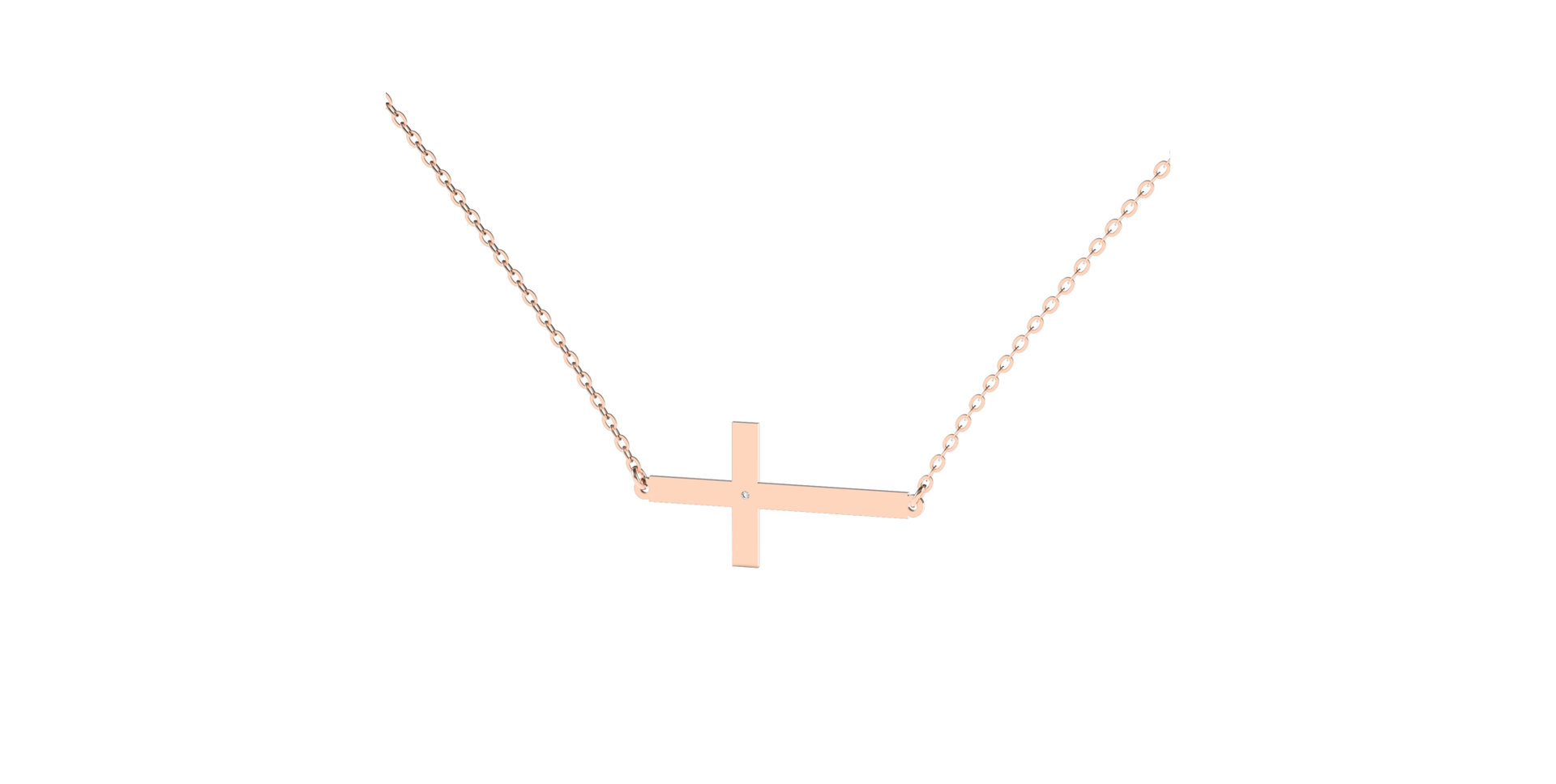 Diamond necklace Cross