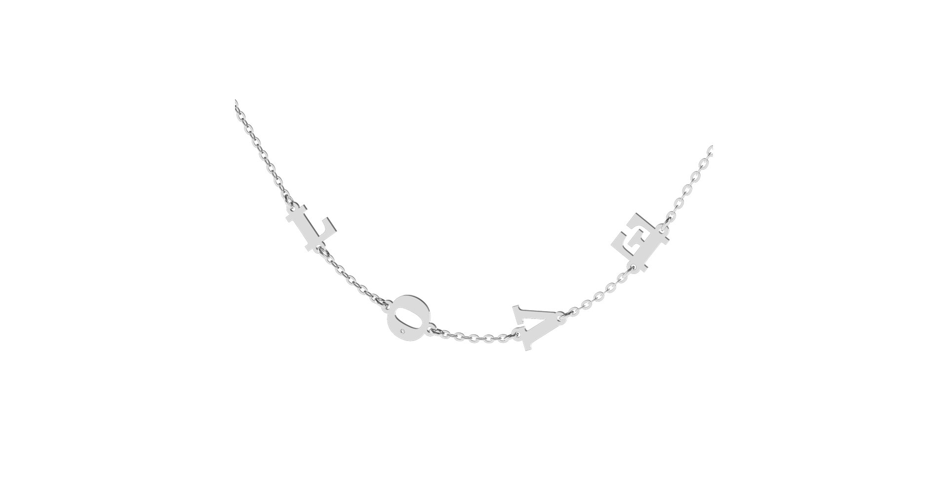 Diamond necklace Love Letters