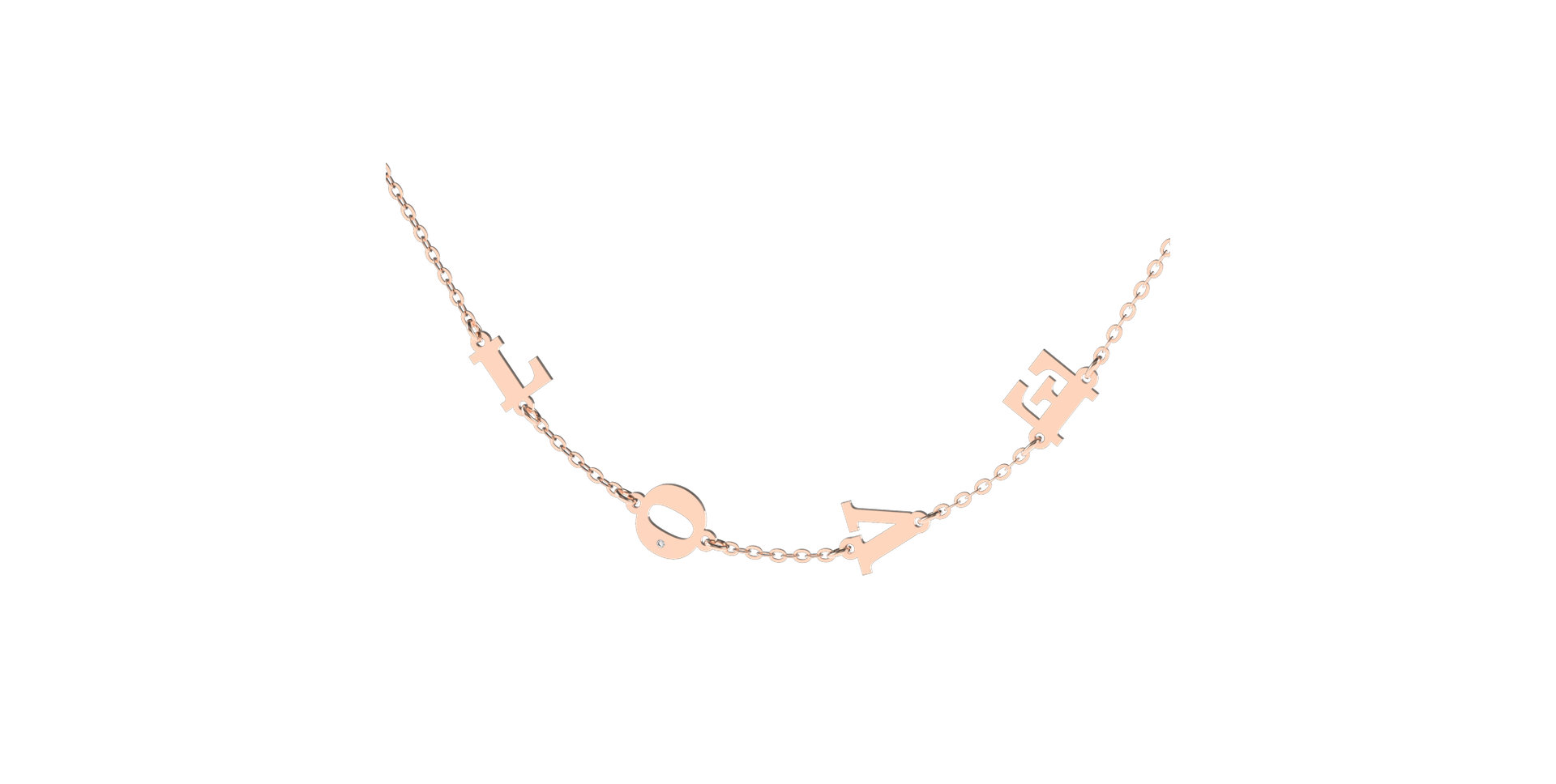 Diamond necklace Love Letters