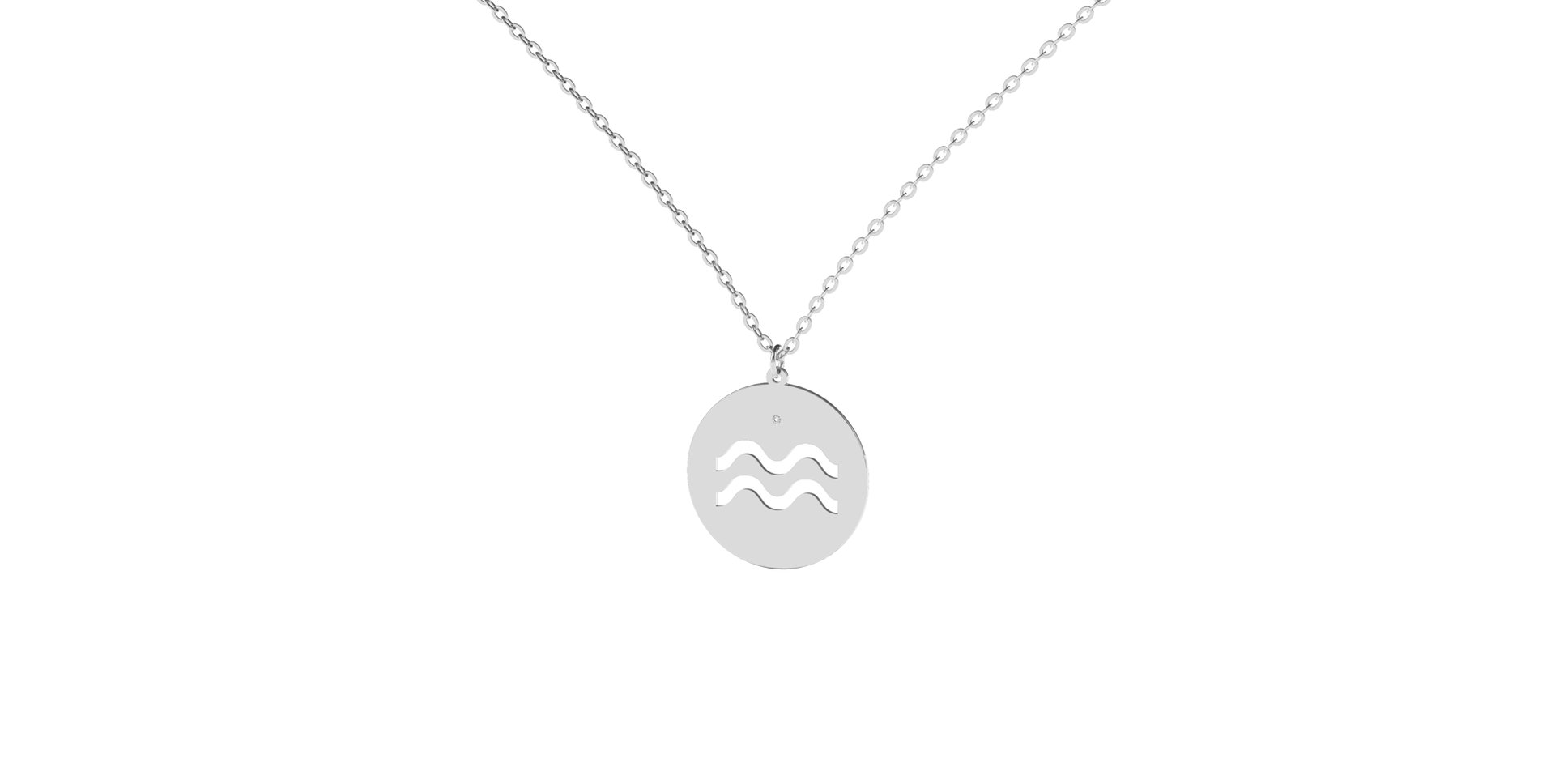 Diamond necklace Aquarius