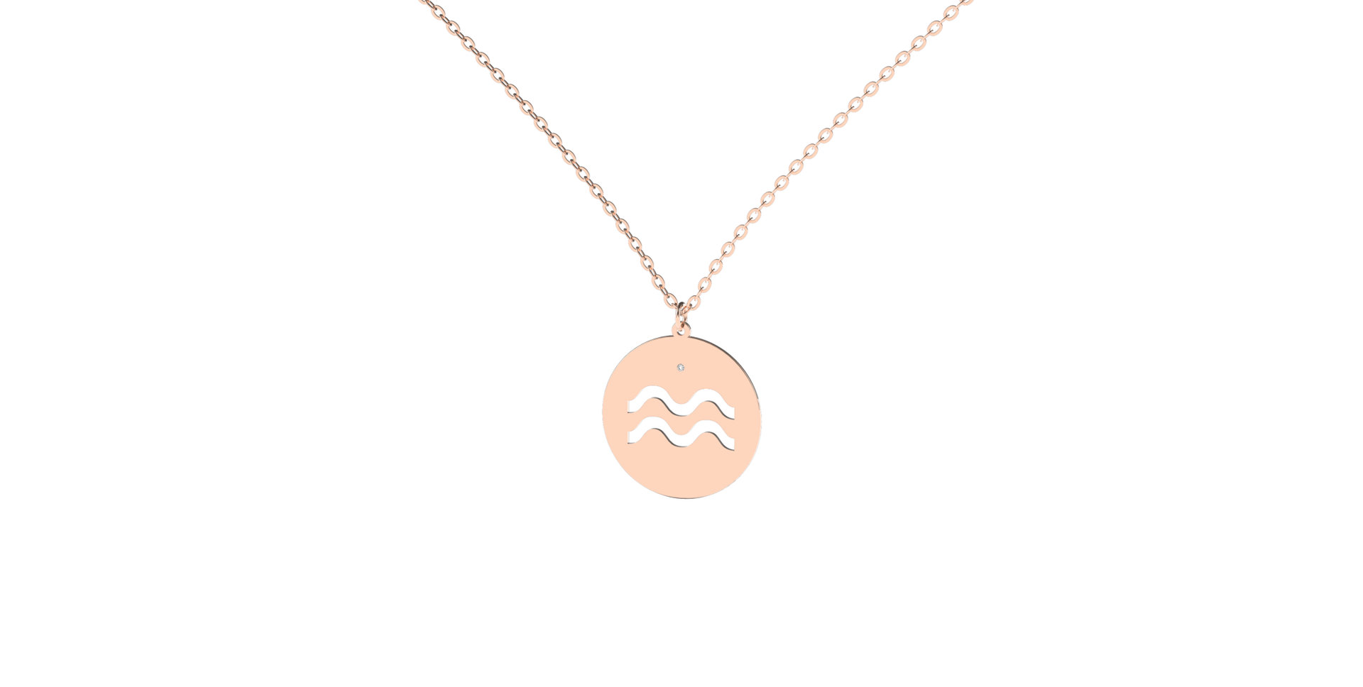 Diamond necklace Aquarius