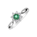 Diamond ring with Emerald Starlet Blossom4