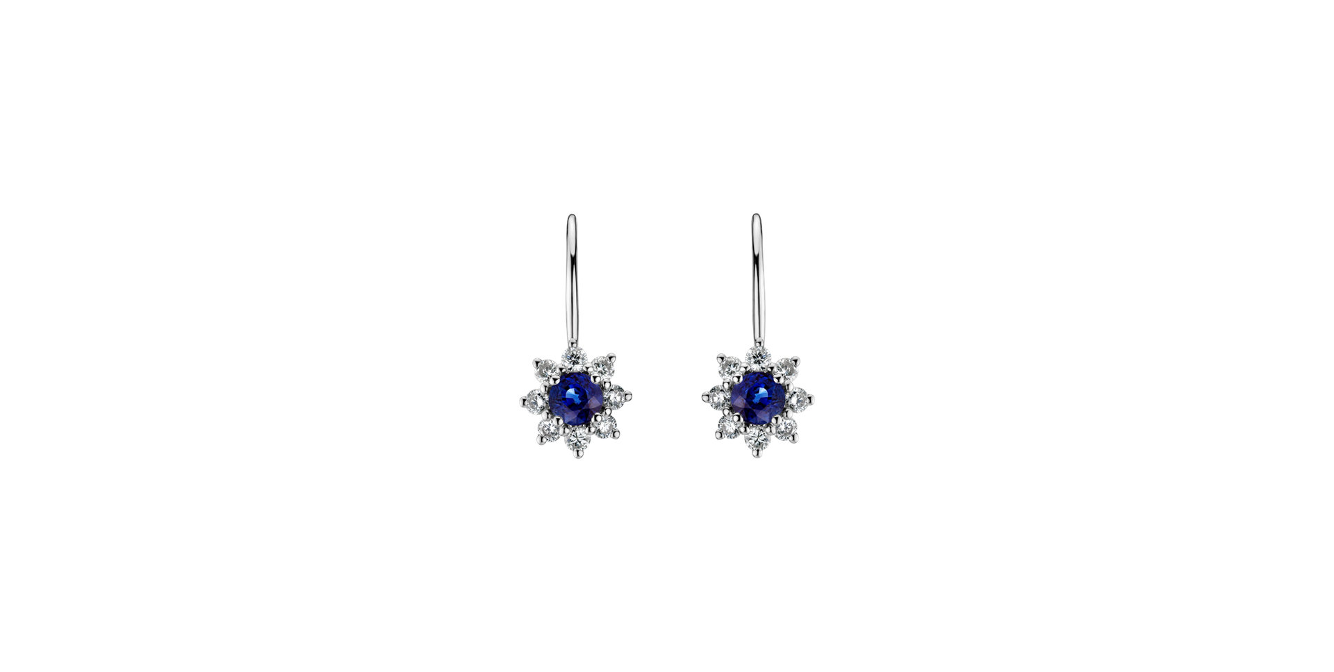 Diamond earrings with Sapphire Celestial Romance