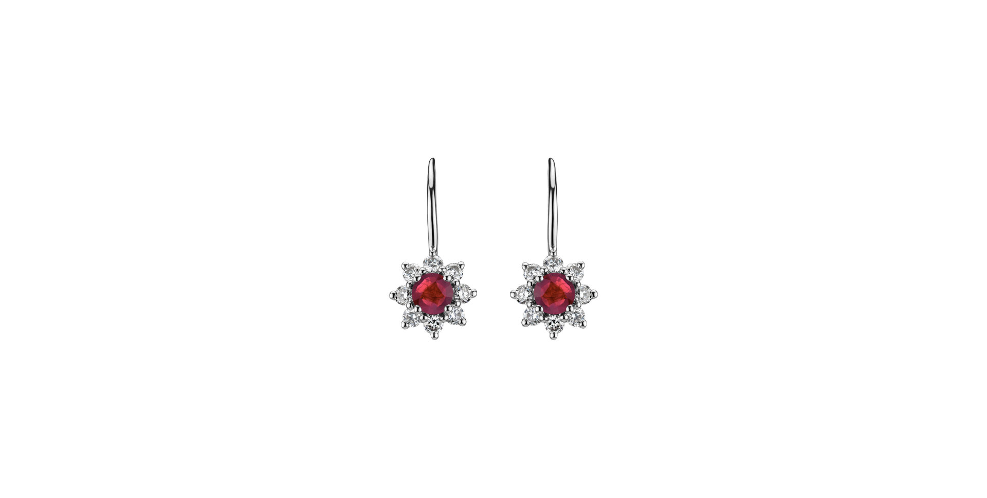 Diamond earrings with Ruby Celestial Romance