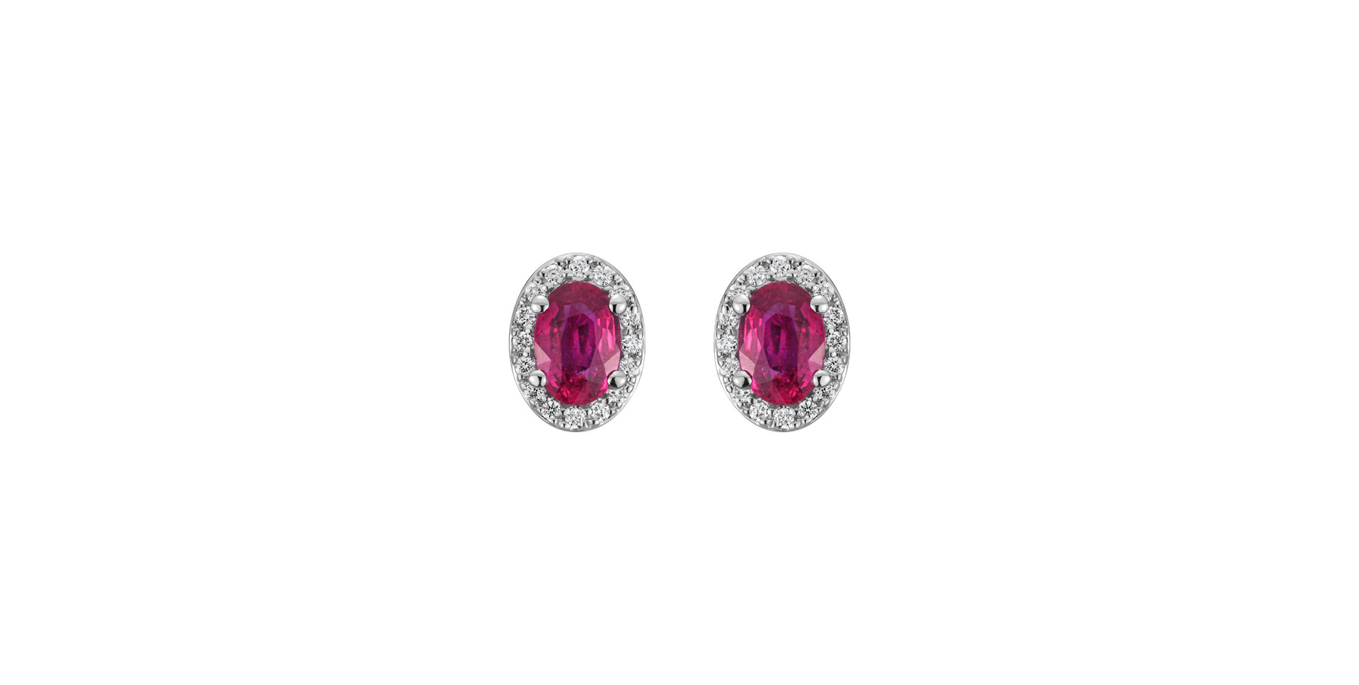 Diamond earrings with Ruby Witching Allegory