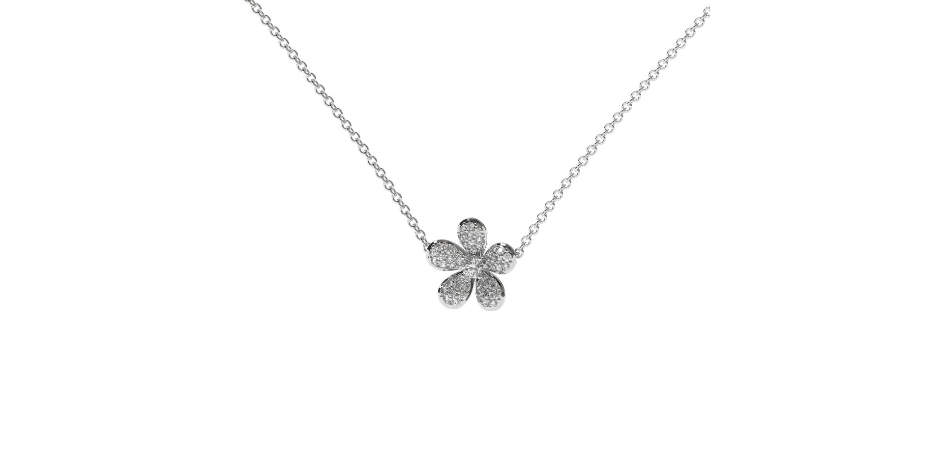 Diamond necklace Flower