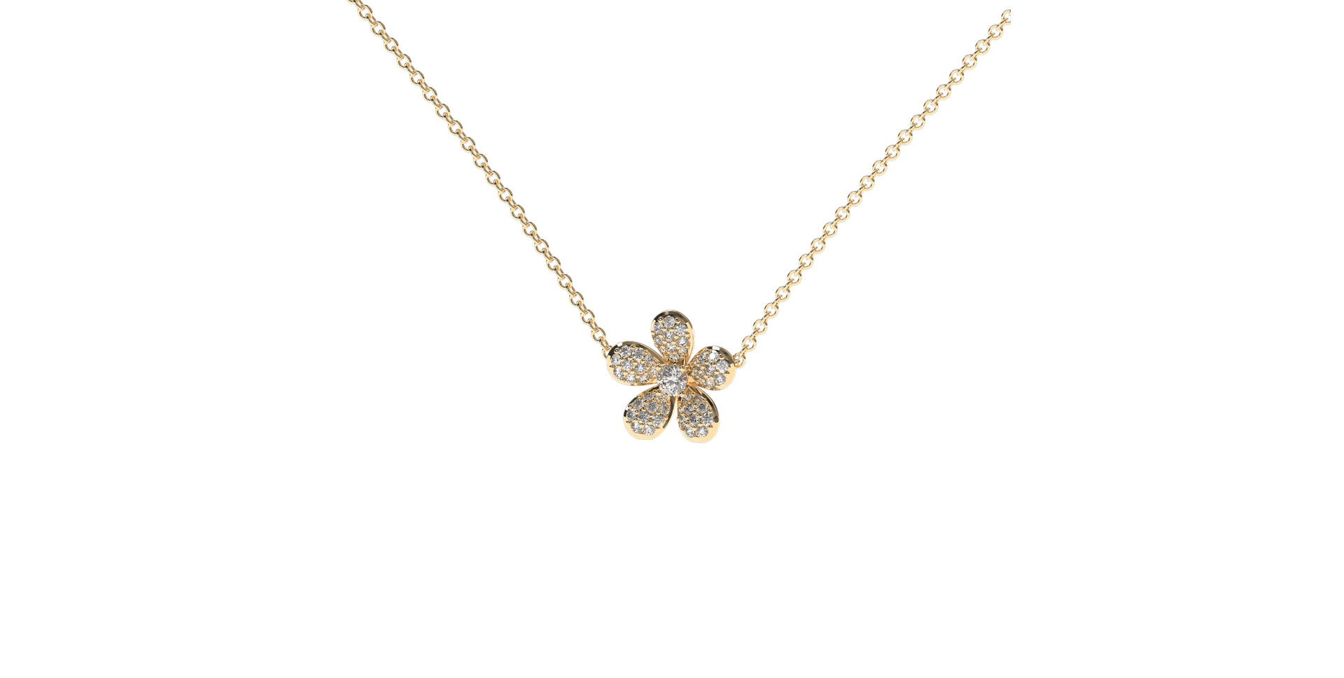 Diamond necklace Flower