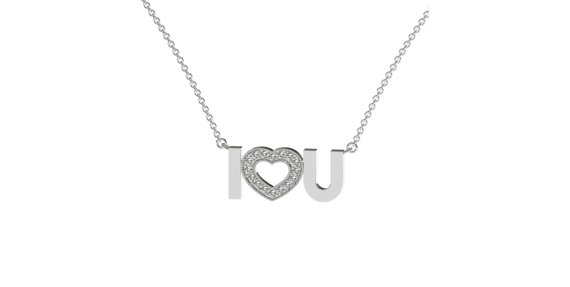 Diamond necklace I love You