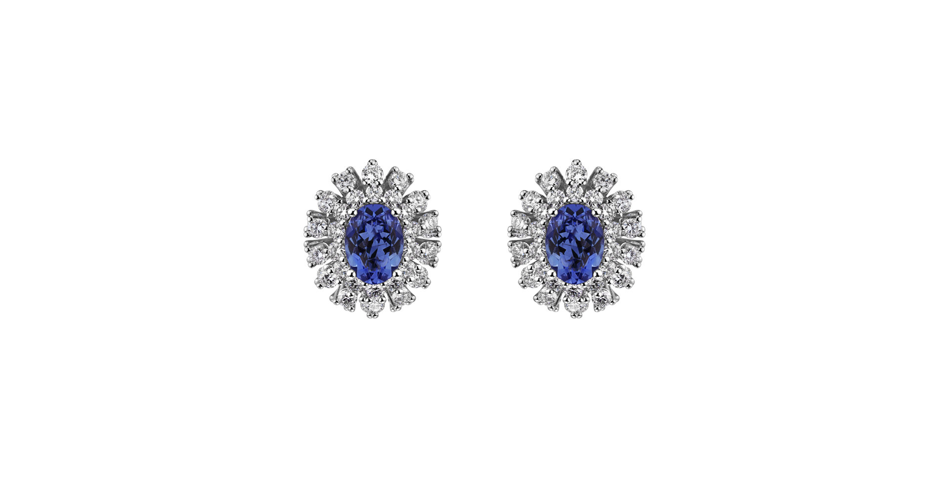 Diamond earrings with Tanzanite Fairytale Goddess