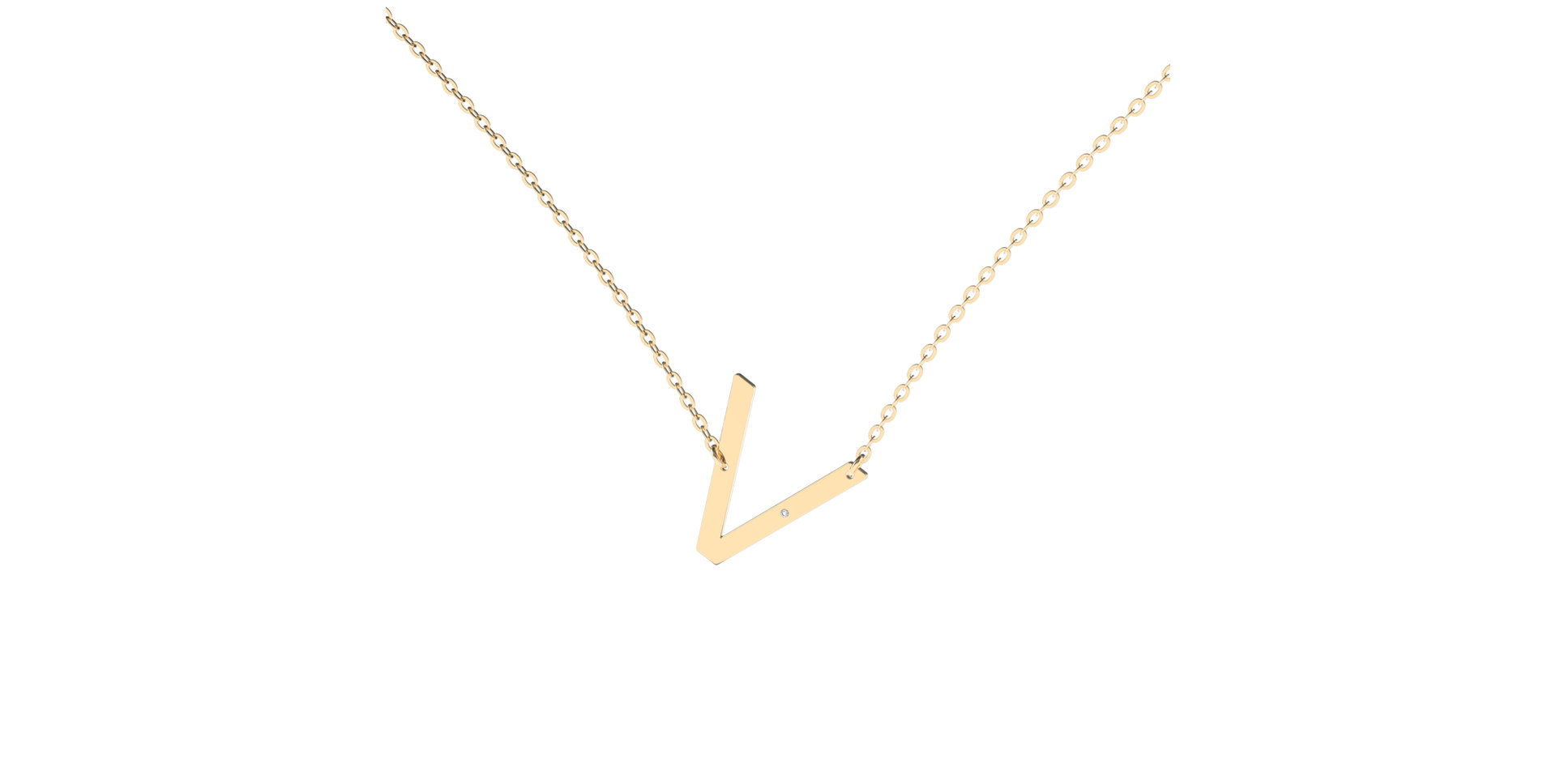 Diamond necklace Big Line V