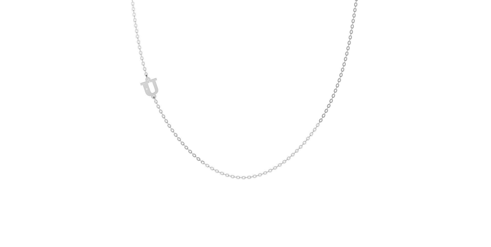 Diamond necklace Big Line U