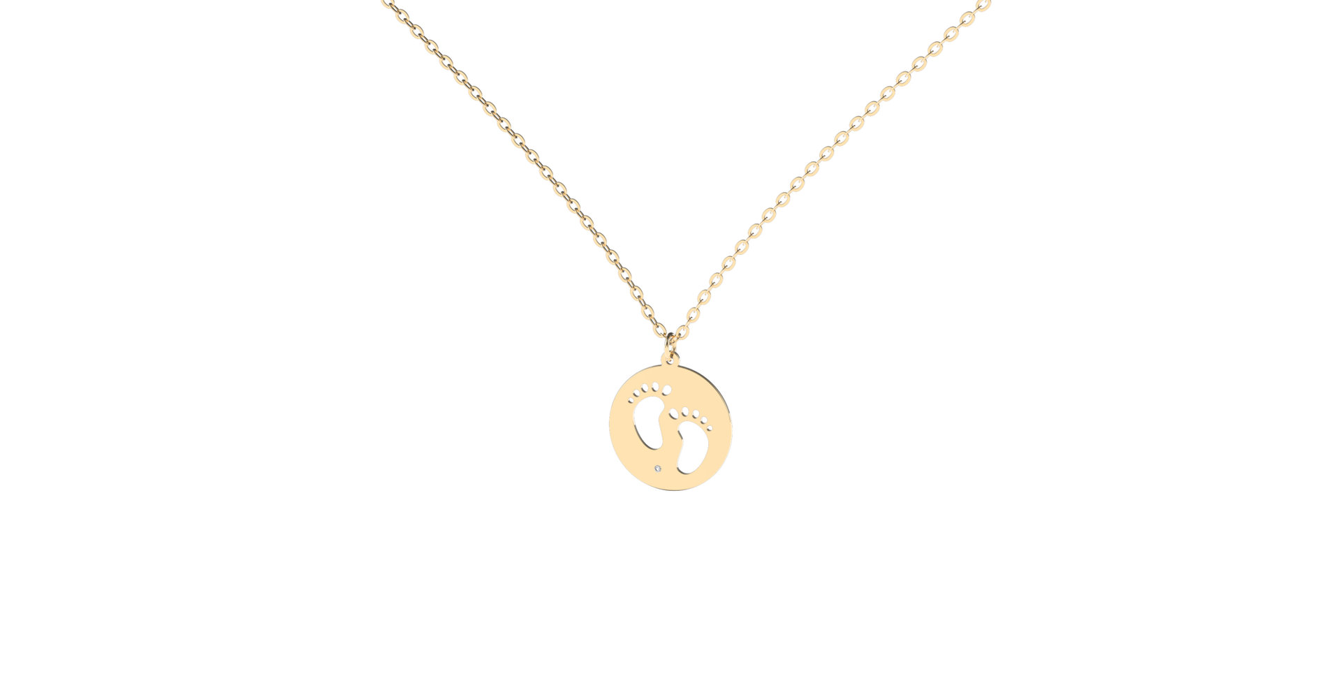 Diamond necklace Happy Feet