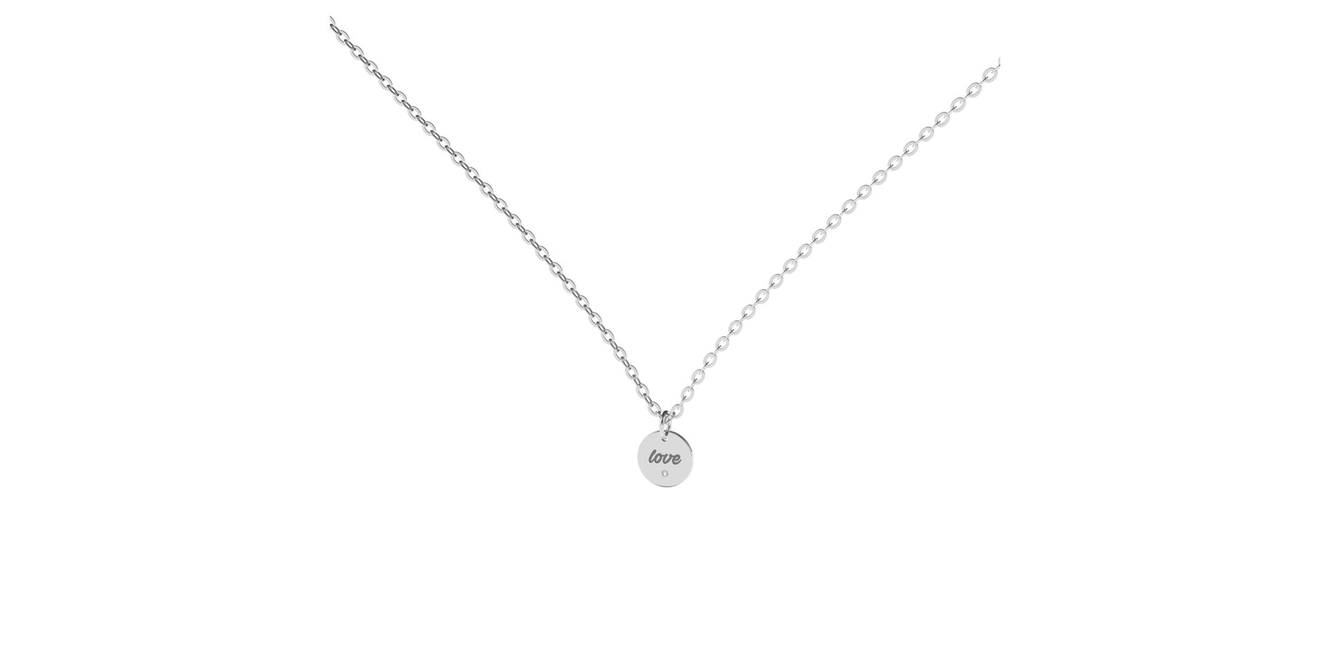 Diamond necklace Love Circle