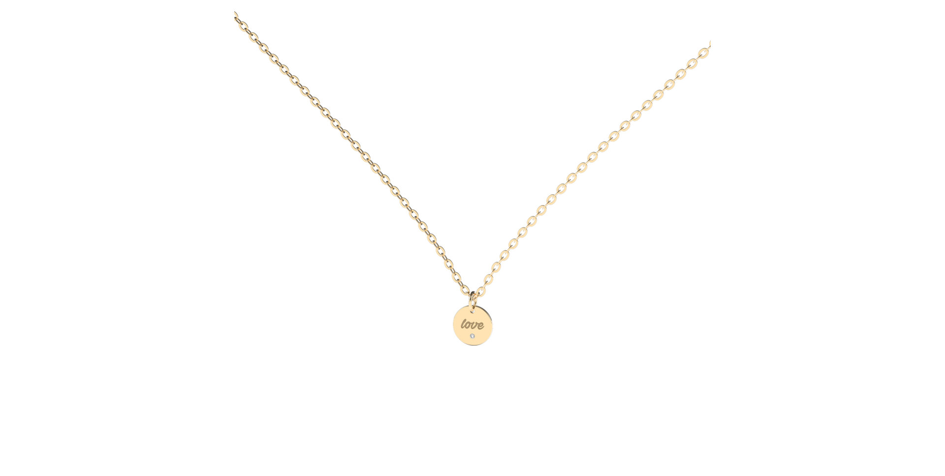 Diamond necklace Love Circle