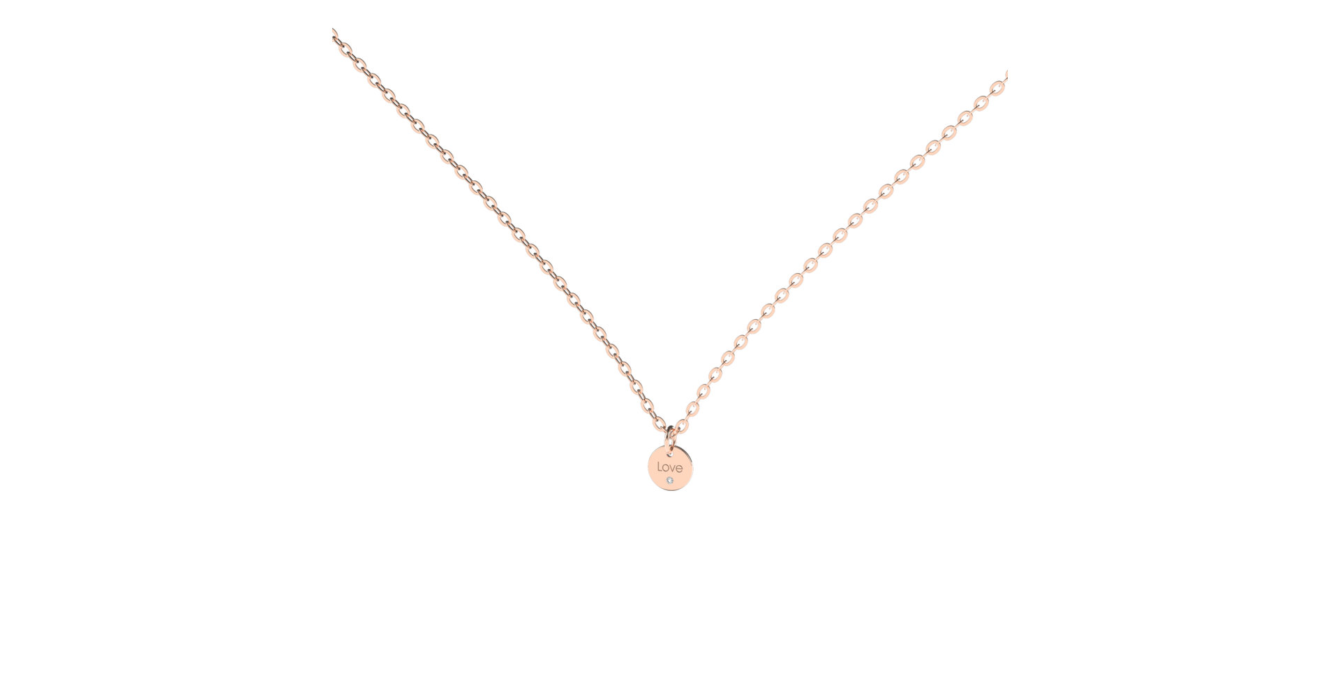 Diamond necklace Love
