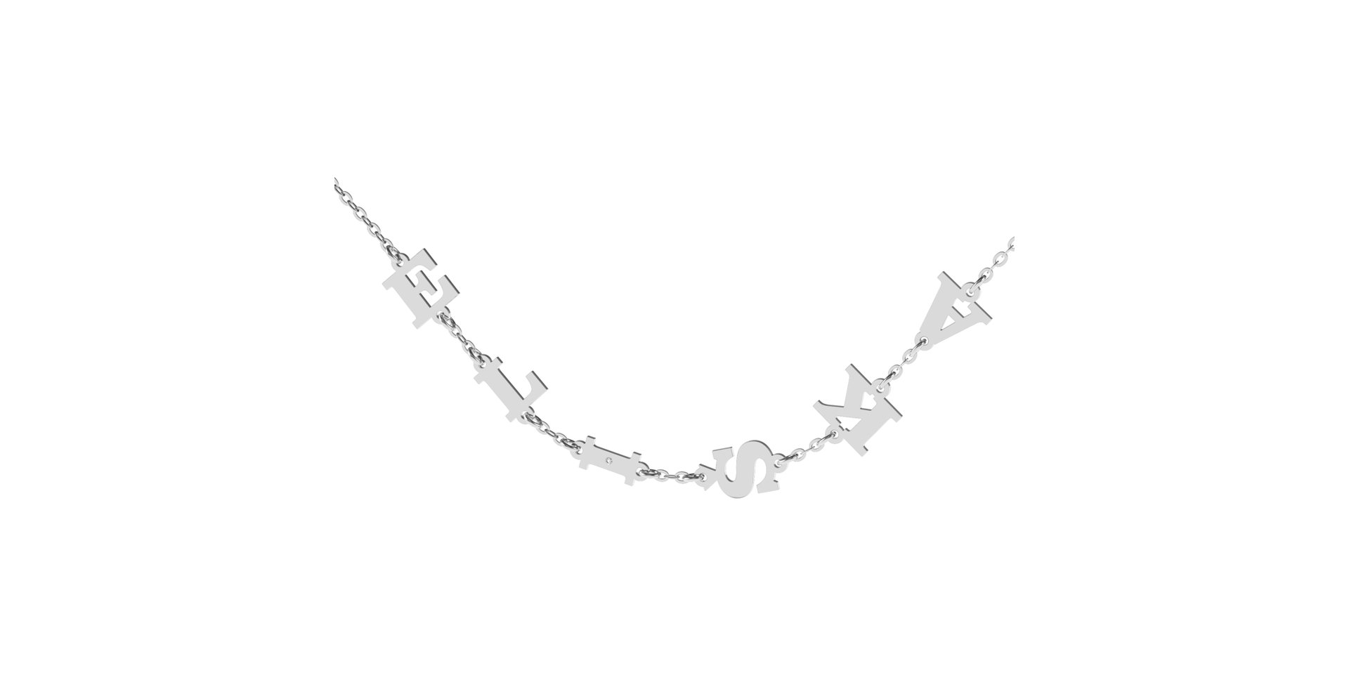 Diamond necklace Big Letters