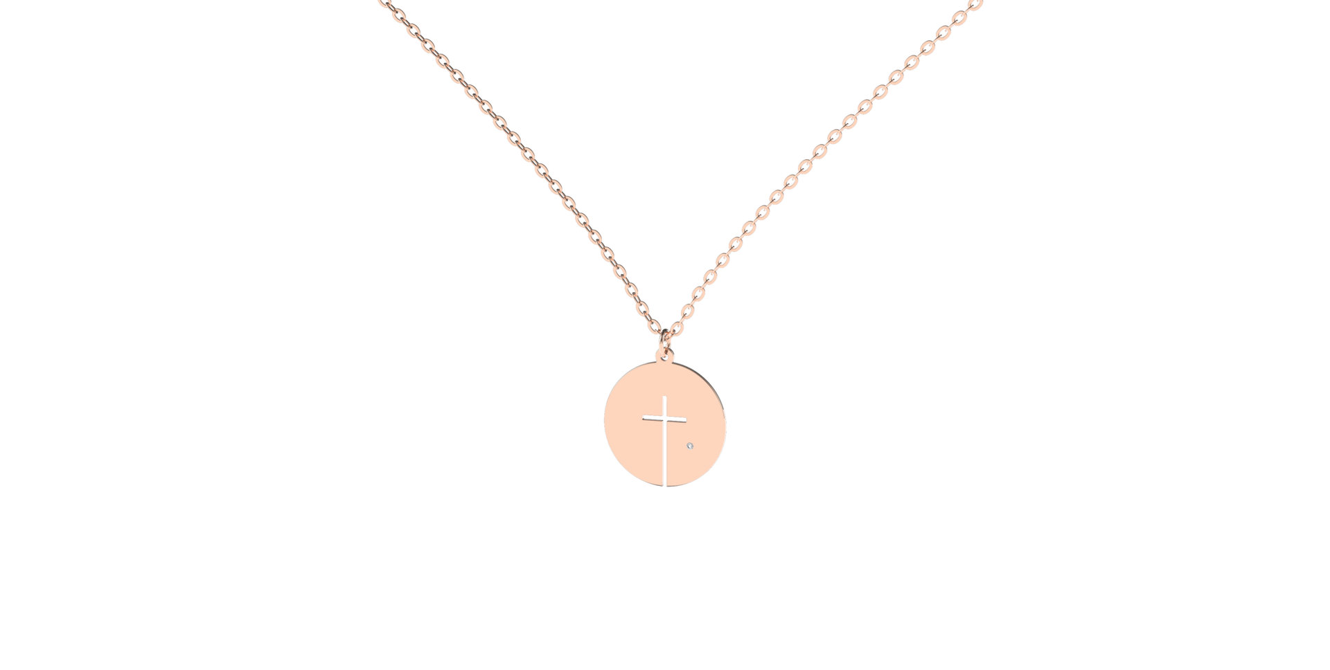 Diamond necklace Little Cross