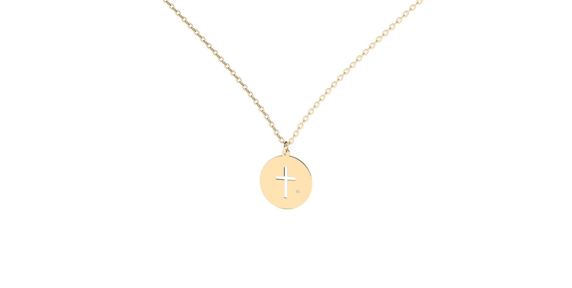 Diamond necklace Little Cross