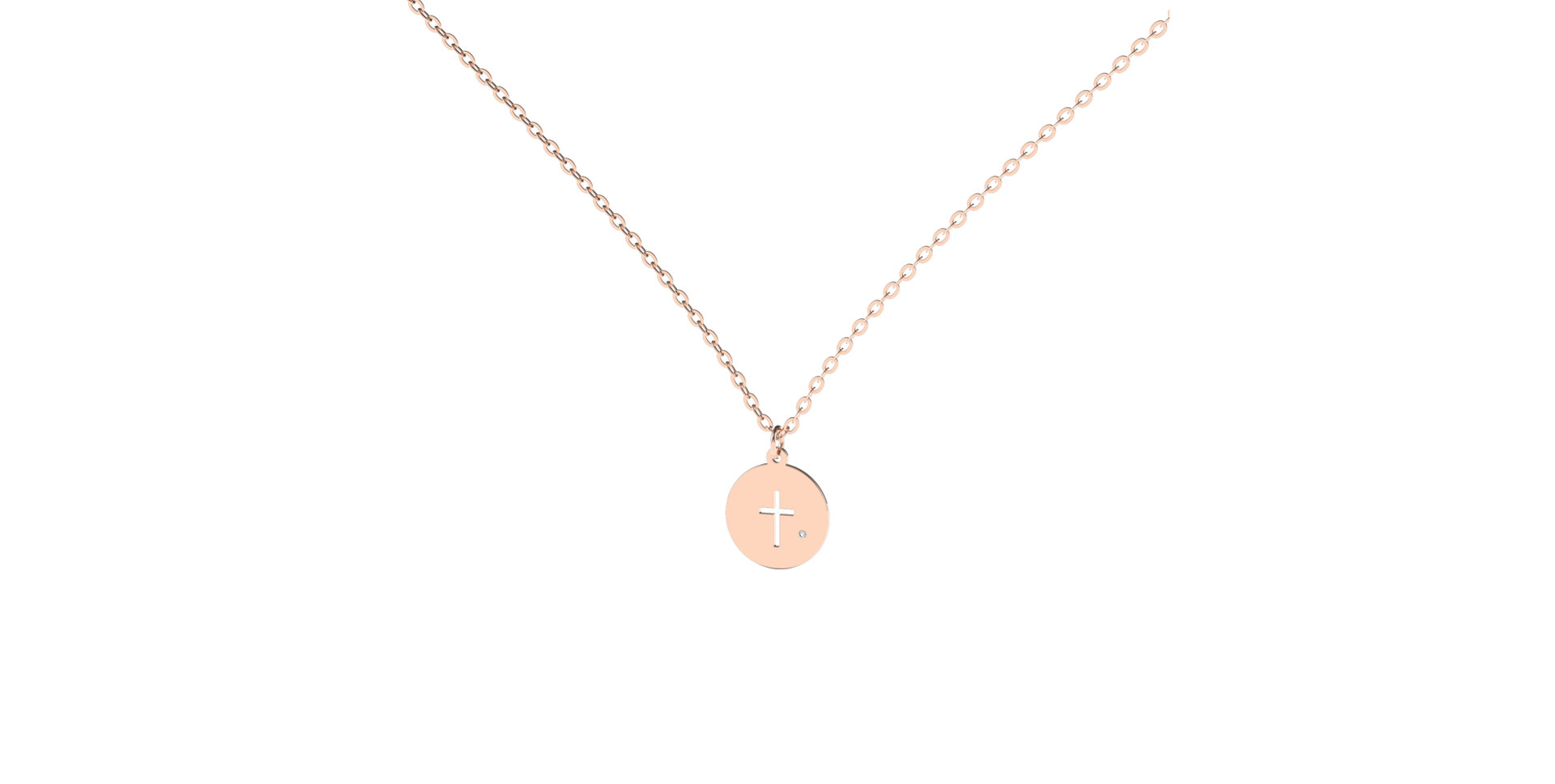 Diamond necklace Tiny Cross