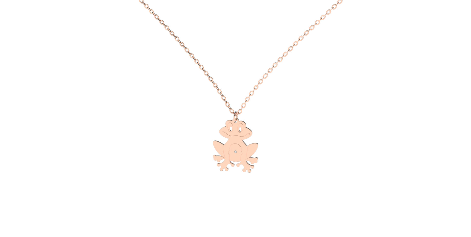 Diamond necklace Frog