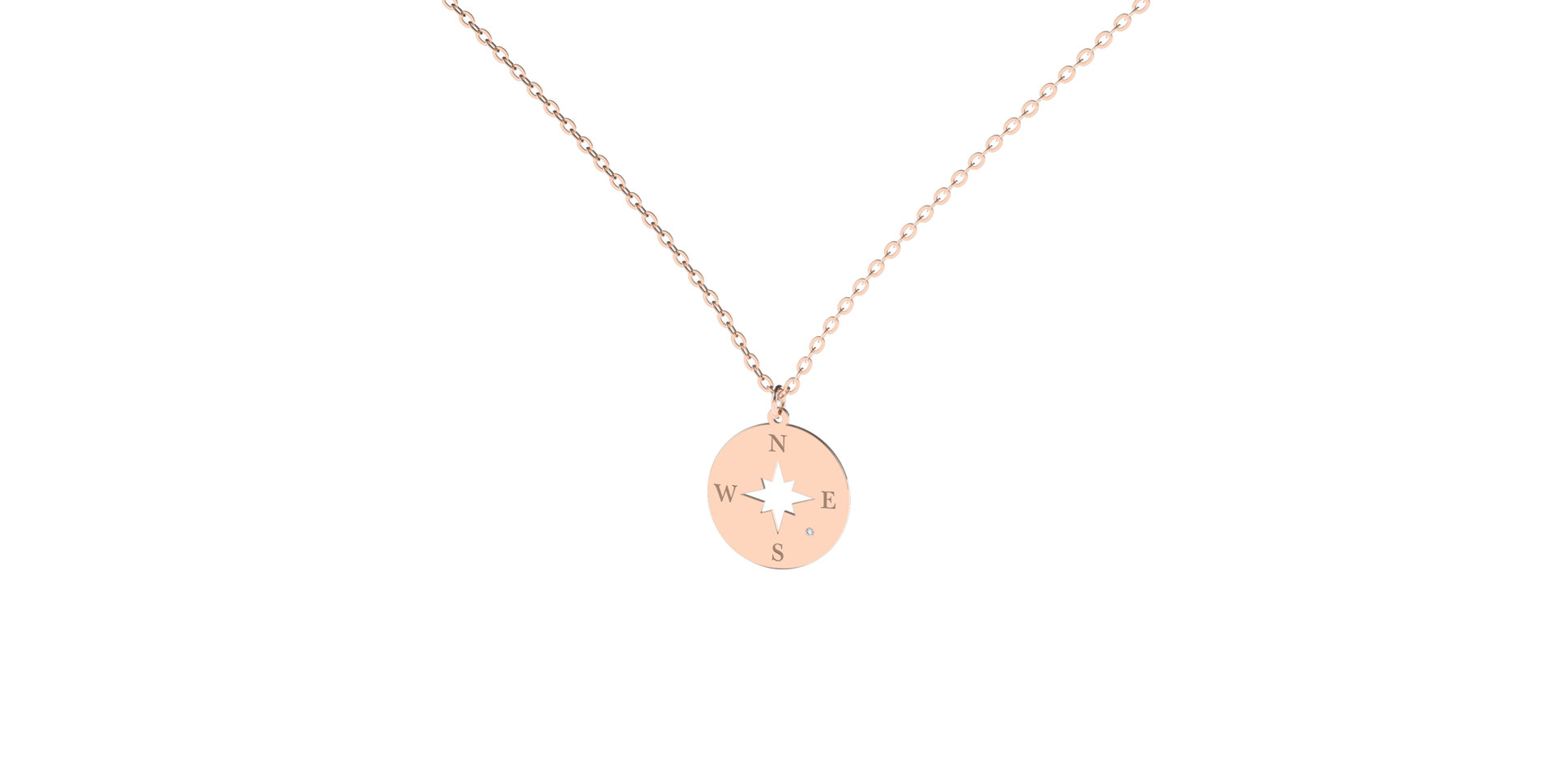 Diamond necklace Compass
