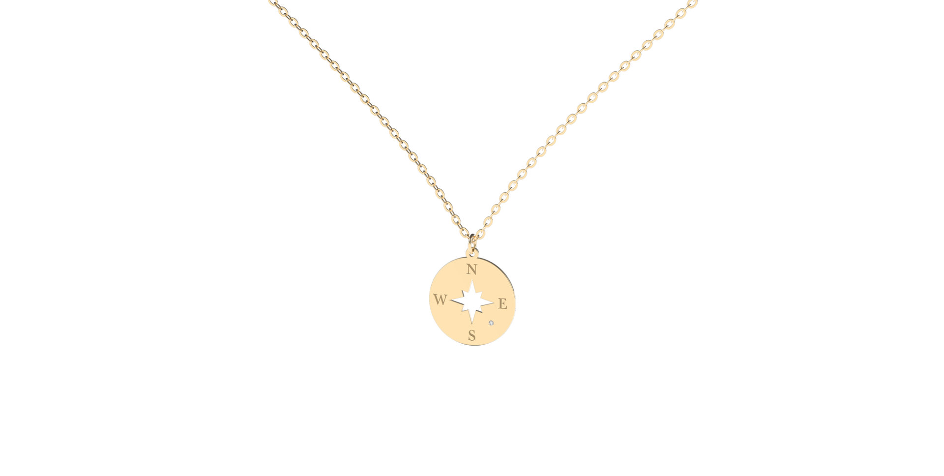 Diamond necklace Compass