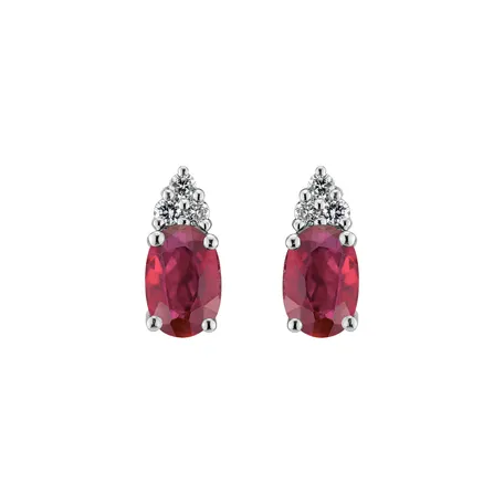 Diamond earrings with Ruby Mystery Secrets