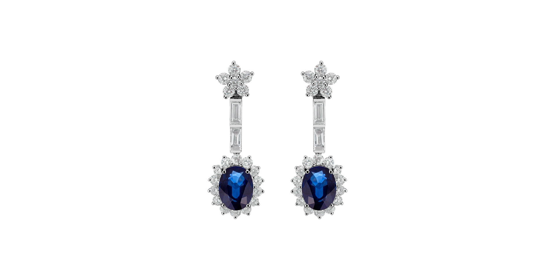 Diamond earrings with Sapphire Stellar Diana