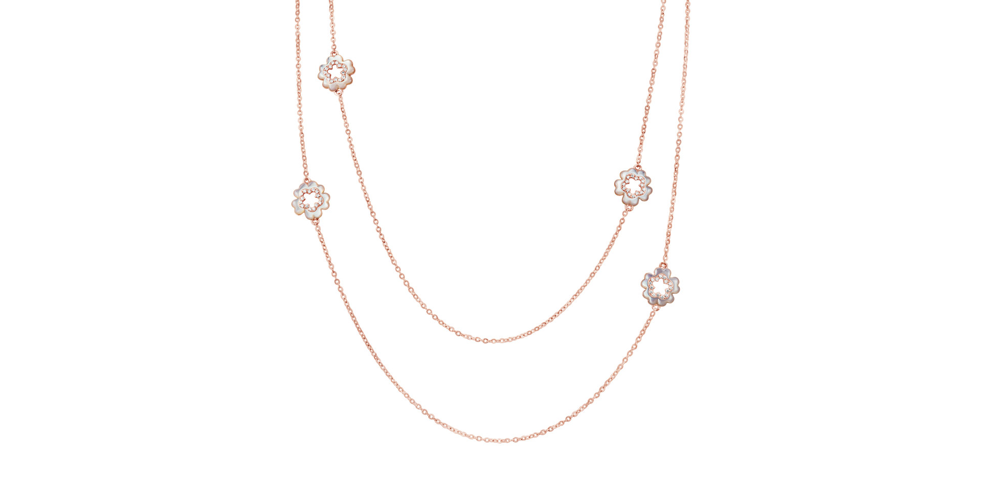 Diamond necklace with Pearl Orchid Dream