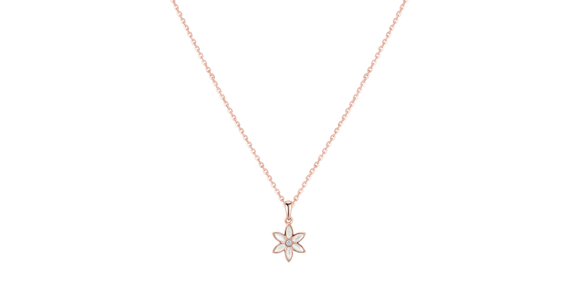 Diamond pendat with Pearl Floral Symphony