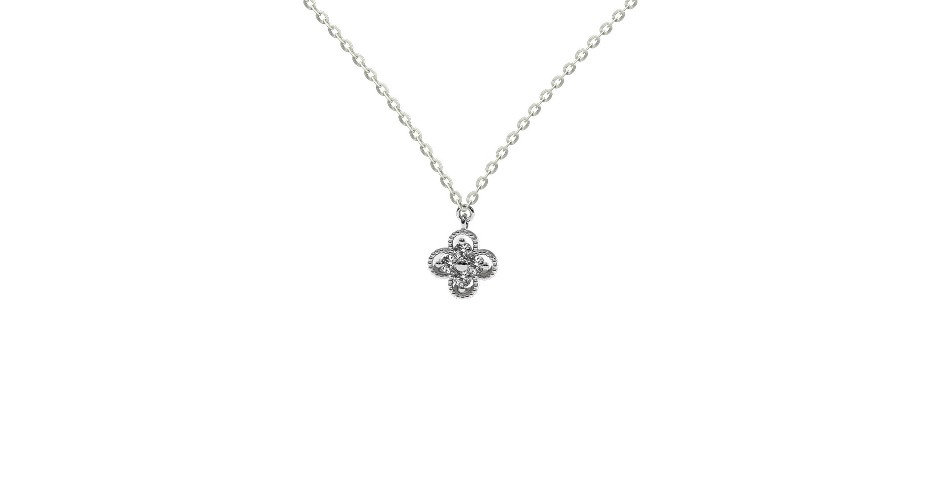Diamond necklace Lucky Clover