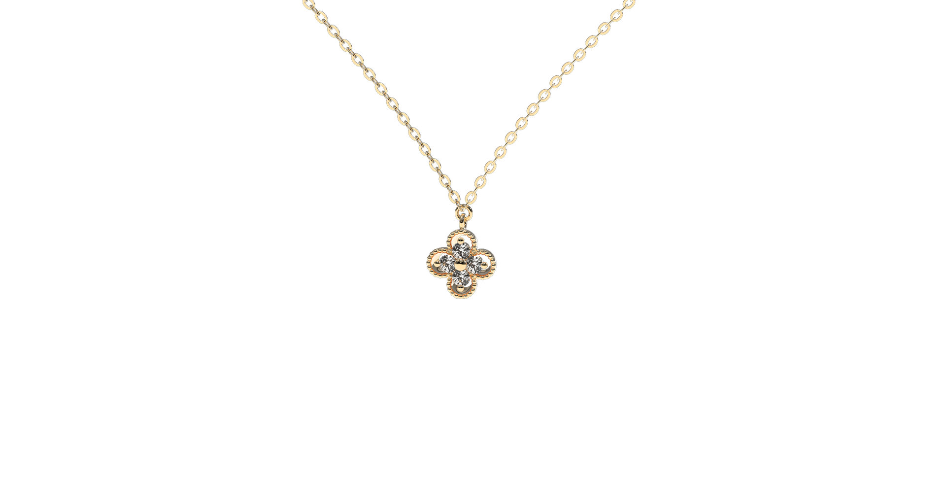 Diamond necklace Lucky Clover