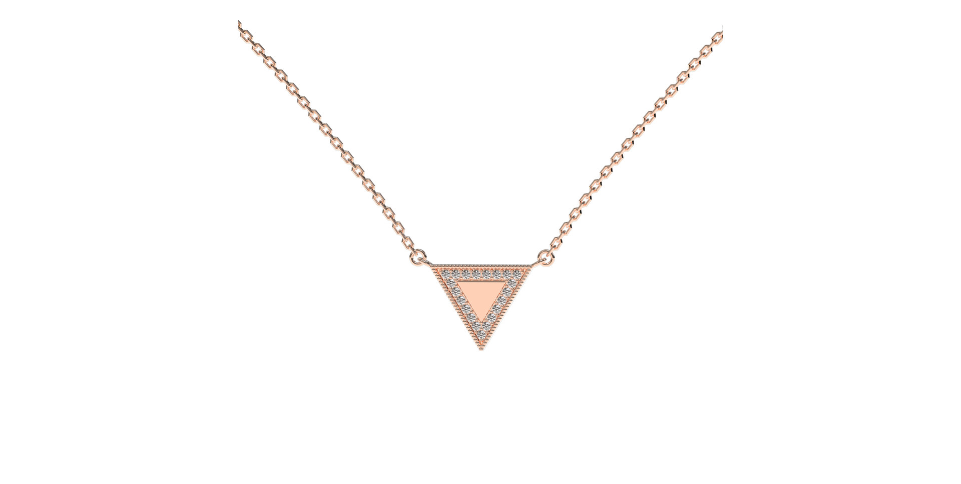 Diamond necklace Charming Triangle