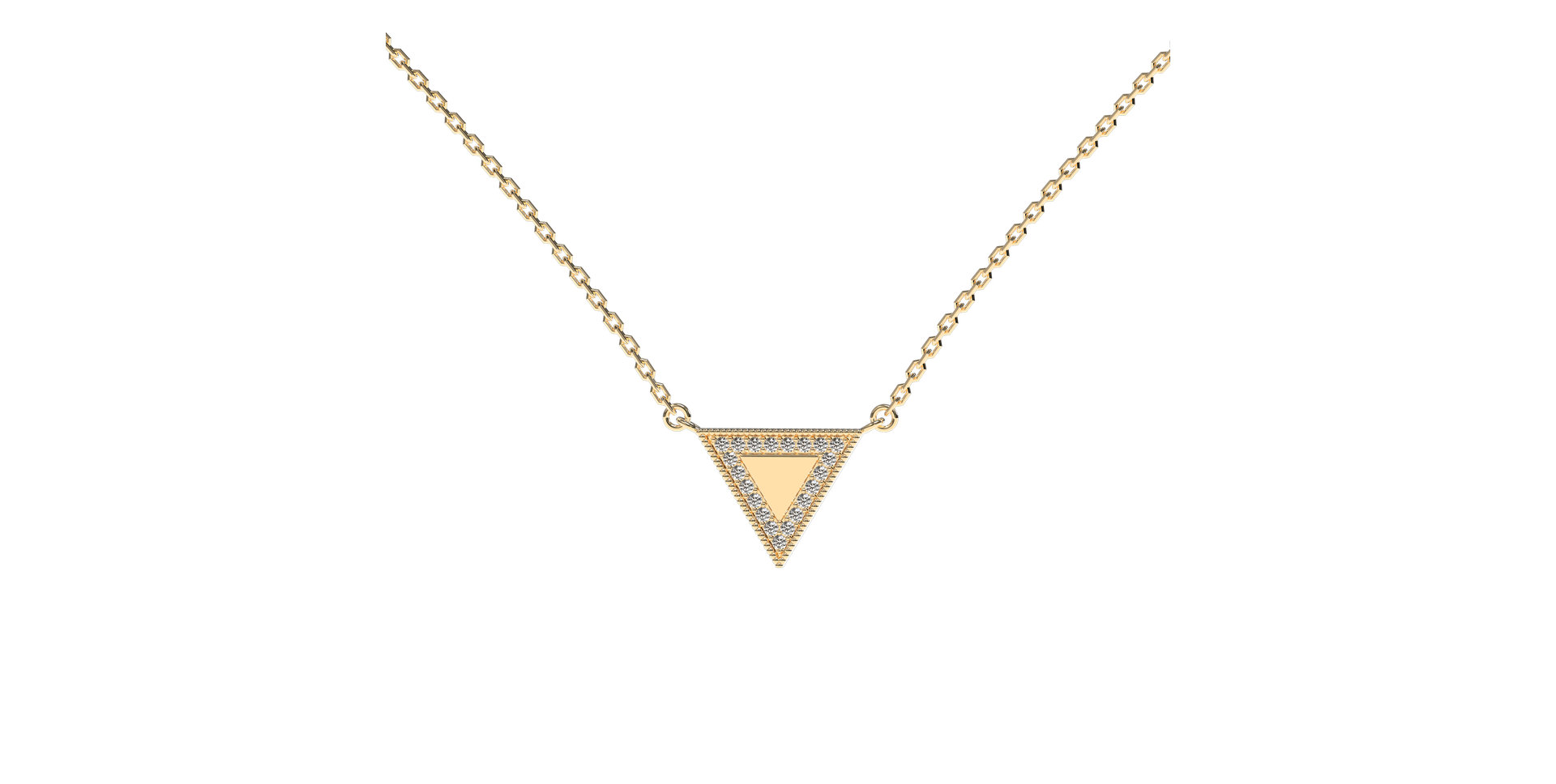Diamond necklace Charming Triangle