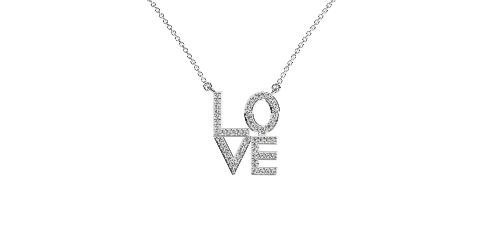 Diamond necklace Love
