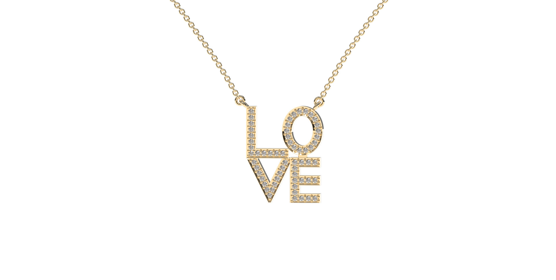 Diamond necklace Love